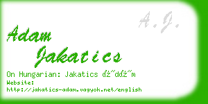 adam jakatics business card